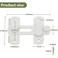 Alise 4 Inch Stainless Steel Gate Latch AntiTheft Heavy Duty Safety Door Lock White Finish Barn Latch for Sliding French Doors Double Doors Barn Doors MS9001W