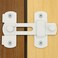 Alise 4 Inch Stainless Steel Gate Latch AntiTheft Heavy Duty Safety Door Lock White Finish Barn Latch for Sliding French Doors Double Doors Barn Doors MS9001W