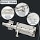 Alise Slide Lock SUS304 Stainless Steel Gate Latch Slide Bolt LatchThickened Heavy Door Latch Lock8 Inch Brushed Barrel Bolt Latch Security Slide Latch Lock