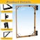 MCCKLE Anti Sag Fence Gate Kit Heavy Duty Gate Corner Brace Bracket Gate Hardware Kit with Latch and Hinges for Wooden Fences Driveway Gates Shed Doors Corral Gates Wood Windows2 Set