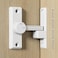 RETRIN Barn Door Lock Latch 90180 Degree Universal Sliding Barn Door Latch Lock Heavy Duty Security Door Latch Lock for Bathroom Bedroom Garage Cabinet Durable Zinc Alloy Gate Hardware White