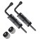 Wulankd Black 2 Packs 85 Inch Heavy Duty Spring Loaded Latch Pin Sliding Barrel Bolt Door Lock for ChestsCabinetsUtility Trailer Gate 2mm Thickened Interior and Outdoor Latch