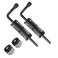 Wulankd Black 2 Packs 85 Inch Heavy Duty Spring Loaded Latch Pin Sliding Barrel Bolt Door Lock for ChestsCabinetsUtility Trailer Gate 2mm Thickened Interior and Outdoor Latch