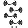 bociloy 4Pcs 3 Inch Hook and Eye Latch Black Stainless Steel Barn Door Latch Cabin Gate Door Swivel Window Latch Hook with Mounting Screws