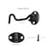 bociloy 4Pcs 3 Inch Hook and Eye Latch Black Stainless Steel Barn Door Latch Cabin Gate Door Swivel Window Latch Hook with Mounting Screws