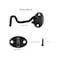 bociloy 4Pcs 3 Inch Hook and Eye Latch Black Stainless Steel Barn Door Latch Cabin Gate Door Swivel Window Latch Hook with Mounting Screws