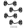bociloy 4Pcs 3 Inch Hook and Eye Latch Black Stainless Steel Barn Door Latch Cabin Gate Door Swivel Window Latch Hook with Mounting Screws