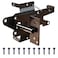 BORDERSMOVER Bordersmover Heavy Duty Gate Latch Post Mount Automatic SelfClosing Door Latchfor WoodenVinyl Fence PoolGarden Outdoor WMounting Screws Black