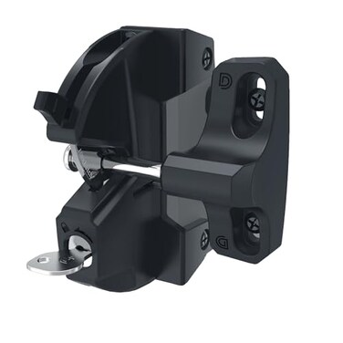 D&amp;D TECHNOLOGIES DD Technologies LL3AL LokkLatch Gate Latch Key Lockable and Operates On Only One Side of The Gate for Square Frame Post Metal Wood Vinyl Fence Gates Black