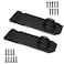 VIDYSUFYR Door Hasp Padlock Latch 5 Inch Stainless Steel Safety Clasp Hasp Lock Latch Extra Thick Door Gate Lock Hasp with ScrewsMatte Black Finish 2 Pack