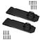 VIDYSUFYR Door Hasp Padlock Latch 5 Inch Stainless Steel Safety Clasp Hasp Lock Latch Extra Thick Door Gate Lock Hasp with ScrewsMatte Black Finish 2 Pack