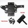 LAJIAOZ Heavy Duty Fence SelfLocking Gate Latch Black Finishing Post Mount Steel Automatic Gravity Lever Wood Fence Gate Latches with Fasteners Hardware for Secure PoolYardGarden by