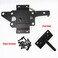 LAJIAOZ Heavy Duty Fence SelfLocking Gate Latch Black Finishing Post Mount Steel Automatic Gravity Lever Wood Fence Gate Latches with Fasteners Hardware for Secure PoolYardGarden by