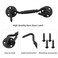 HOME MASTER HARDWARE Barn Door Hook and Eye Latch 4 Privacy Hook Lock Hardware RustProof Gate Latch Cabin Hooks for Sliding DoorsBathroomsOutdoorWindowsBedroomsCabinet2 Pack Black with Screws