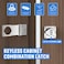 MeBantoo Household Cabinet Password Hasp Locks Cabinet Locks with Combination Door Security Slide Latch Lock for Small Doors Cabinets Barn Door Bathroom Outdoor Garden Silver