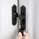 INIRET 90 Degree Black Barn Door Lock Flip Gate Latch with Handle Heavy Sliding Door Latches Door Security Sliding Latch Lock for Cabinets Bathroom Garden Window Garage