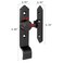 INIRET 90 Degree Black Barn Door Lock Flip Gate Latch with Handle Heavy Sliding Door Latches Door Security Sliding Latch Lock for Cabinets Bathroom Garden Window Garage