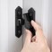 INIRET 90 Degree Black Barn Door Lock Flip Gate Latch with Handle Heavy Sliding Door Latches Door Security Sliding Latch Lock for Cabinets Bathroom Garden Window Garage