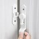 INIRET 90 Degree White Barn Door Lock Flip Gate Latch with Handle Heavy Sliding Door Latches Door Security Sliding Latch Lock for Cabinets Bathroom Garden Window Garage