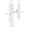 INIRET 90 Degree White Barn Door Lock Flip Gate Latch with Handle Heavy Sliding Door Latches Door Security Sliding Latch Lock for Cabinets Bathroom Garden Window Garage