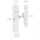 INIRET 90 Degree White Barn Door Lock Flip Gate Latch with Handle Heavy Sliding Door Latches Door Security Sliding Latch Lock for Cabinets Bathroom Garden Window Garage