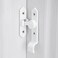 INIRET 90 Degree White Barn Door Lock Flip Gate Latch with Handle Heavy Sliding Door Latches Door Security Sliding Latch Lock for Cabinets Bathroom Garden Window Garage