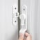 INIRET 90 Degree White Barn Door Lock Flip Gate Latch with Handle Heavy Sliding Door Latches Door Security Sliding Latch Lock for Cabinets Bathroom Garden Window Garage
