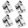 Jiozermi 4pcs SUS304 Stainless Steel Gate Latches Flip Door Latch Safety Door Lock 18 x 165 Brushed Nickel