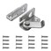Jiozermi 4pcs SUS304 Stainless Steel Gate Latches Flip Door Latch Safety Door Lock 18 x 165 Brushed Nickel
