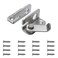 Jiozermi 4pcs SUS304 Stainless Steel Gate Latches Flip Door Latch Safety Door Lock 18 x 165 Brushed Nickel