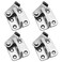 Jiozermi 4pcs SUS304 Stainless Steel Gate Latches Flip Door Latch Safety Door Lock 18 x 165 Brushed Nickel