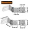JQK Door Hasp Latch 90 Degree Stainless Steel Safety Angle Locking Latch for PushSlidingBarn Door 15mm Thickness Satin Nickel 4 Inch