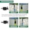 JUBEST Heavy Duty Gate Latch Two Sided Gate Latch Gate Latches for Outdoor Fence Wooden Gates Pool Gate Backyard Garden Black