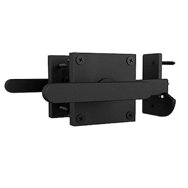 JUBEST Heavy Duty Gate Latch Two Sided Gate Latch Gate Latches for Outdoor Fence Wooden Gates Pool Gate Backyard Garden Black