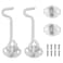 Kare &amp; Kare Kind Hook and Eye Latch 4inch with Mounting Screws Heavy Duty Locks for Door Gates Barns Bathrooms Cabins 2White