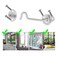 Kare &amp; Kare Kind Hook and Eye Latch 4inch with Mounting Screws Heavy Duty Locks for Door Gates Barns Bathrooms Cabins 2White