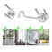 Kare &amp; Kare Kind Hook and Eye Latch 4inch with Mounting Screws Heavy Duty Locks for Door Gates Barns Bathrooms Cabins 2White