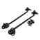 M MIMHOOY 8inch Hook and Eye Latch for Door Black Barn Lock Stainless Steel 2 Pack for Windows Sheds Fences Gates Cabinets