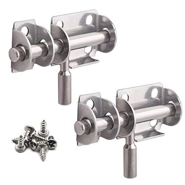 kaileyouxiangongsi Mini Sliding Bolt Gate Latch 26 Inch Heavy Duty Stainless Steel Barrel Bolt 2 Pack OLT with Padlock Hole Interior Door Latches 2 Pack