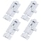 MY MIRONEY Heavy Duty 2 Inch Gate Latch 4 Pack Aluminum Alloy Sliding Barrel Bolt Lock for Wooden Fence and Barn Door Cabinets with AntiRust Coating Security Screws White