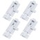 MY MIRONEY Heavy Duty 2 Inch Gate Latch 4 Pack Aluminum Alloy Sliding Barrel Bolt Lock for Wooden Fence and Barn Door Cabinets with AntiRust Coating Security Screws White