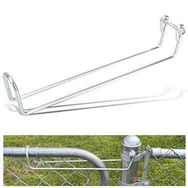 HTJYMY Over Throw Wire Arm Top Gate Latch Chain Link Wire Arm Throw Over Latch Chain Silver Overall Length 135 Fits for Residential gate Frames Constructed of Either 118 OD or 138 OD Tube