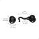 QJZXUEZHEN 2Pcs 2 inch Barn Door Lock Cabin Hook Eye Latch Gate Hook with Mounting Screws Black