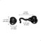 QJZXUEZHEN 2Pcs 2 inch Barn Door Lock Cabin Hook Eye Latch Gate Hook with Mounting Screws Black