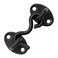 QJZXUEZHEN 2Pcs 2 inch Barn Door Lock Cabin Hook Eye Latch Gate Hook with Mounting Screws Black