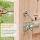 SANKEYTEW Gate Latch with Spring Cable Pull for Fence Gate Carbon Steel Black Self Locking Fence Gate Latch Door Latch for Outdoor Fence Secure Pool Garden Shed Cage 1 Galvanized Silver