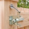 SANKEYTEW Gate Latch with Spring Cable Pull for Fence Gate Carbon Steel Black Self Locking Fence Gate Latch Door Latch for Outdoor Fence Secure Pool Garden Shed Cage 1 Galvanized Silver