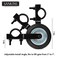 SANKINS Gate Helper Wheel for Supporting Metal Swing Gates with 158 Thru 2 Gate Frames 6 Gate Support Wheel Prevent Gate from Dragging for Chain Link Fence Black