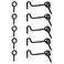 Sdstone Cabin Gate Hook and Eye Latch Swivel Window Latch with Mounting Screws Carbon Steel17 inch 5PCS