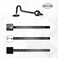 Sdstone Cabin Gate Hook and Eye Latch Swivel Window Latch with Mounting Screws Carbon Steel17 inch 5PCS